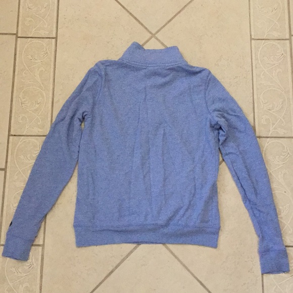 Light blue zip-up crewneck PINK sweater - Picture 6 of 6